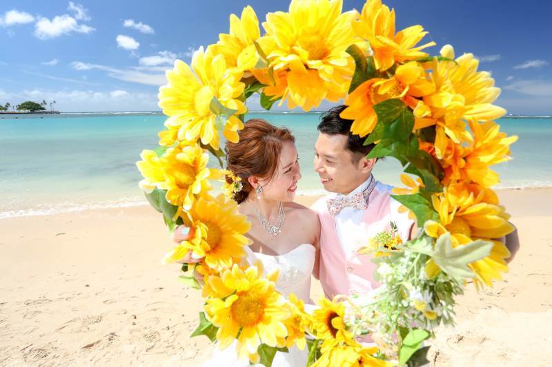 ハワイの青いビーチで最高のロケーションでフォトウェディング_7142_投稿写真_1