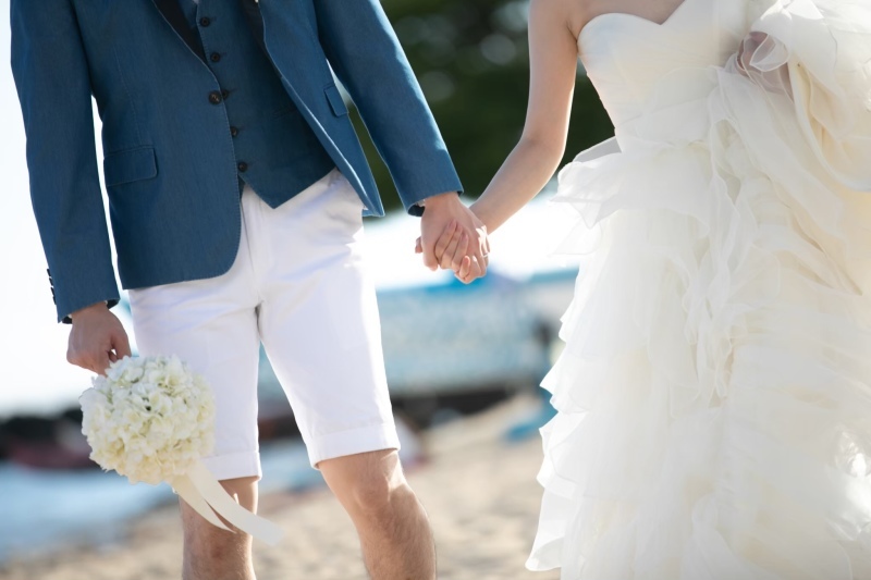 海が見えるチャペル&ダイヤモンドヘッドをバックにビーチ撮影_7593_投稿写真_2