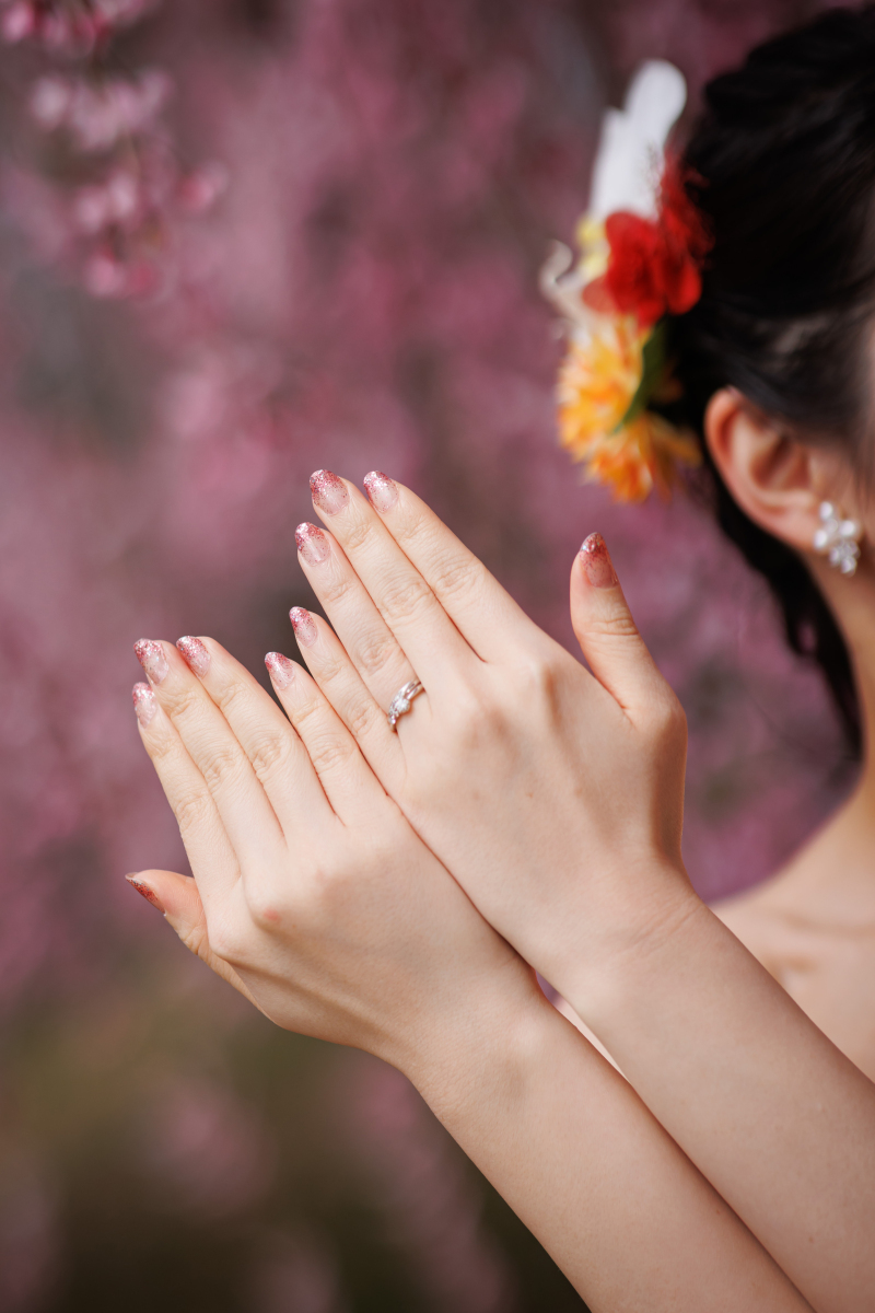 オリエンタル和装で桜のロケーションフォト_34964_投稿写真_2