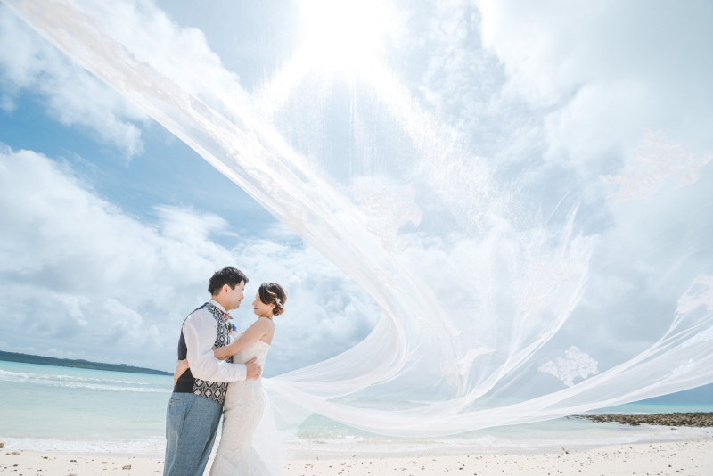 宮古ブルーの砂浜とサンセットドローン撮影_35310_投稿写真_2