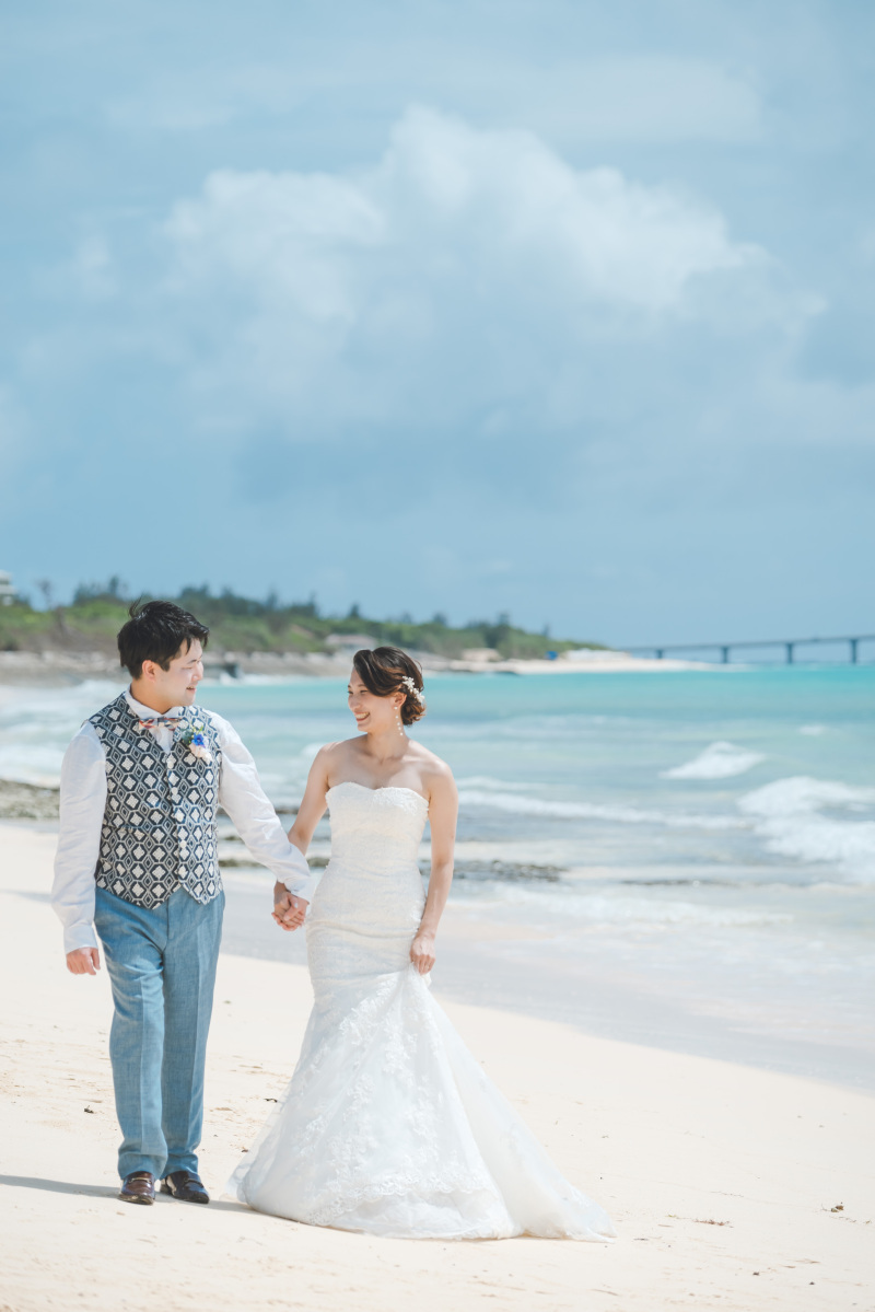 宮古ブルーの砂浜とサンセットドローン撮影_35310_投稿写真_1