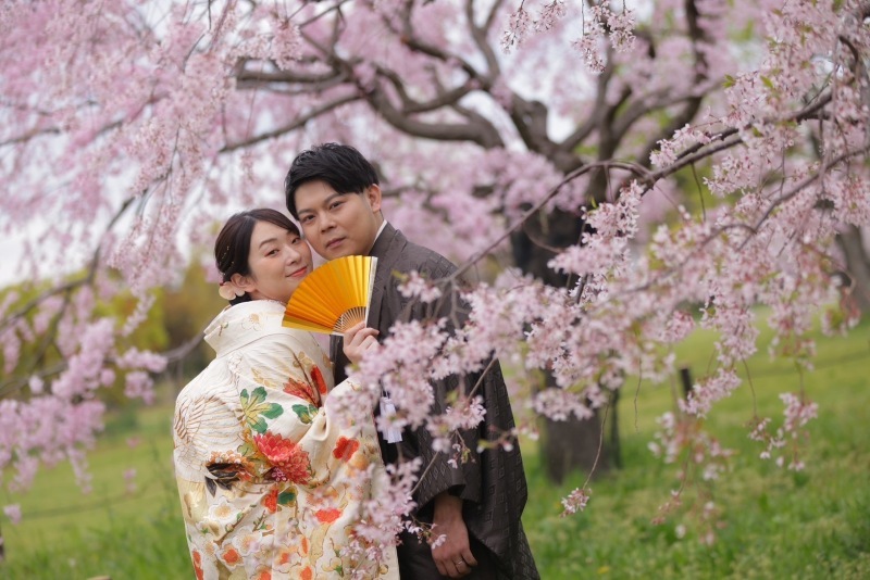 和装で桜と庭園撮影◎_41119_投稿写真_2