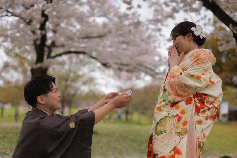 和装で桜と庭園撮影◎_41119_投稿写真_3