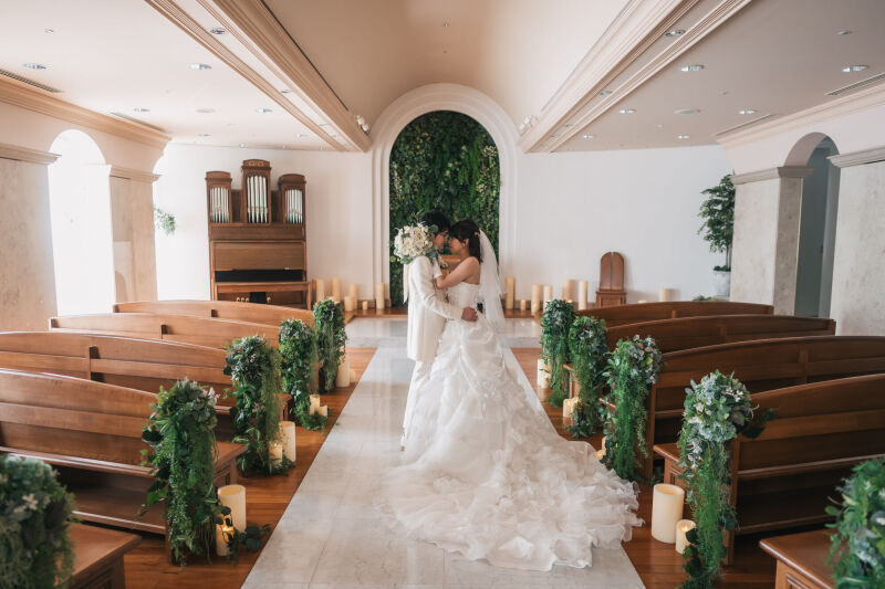 挙式風写真も撮影が可能です！お花が綺麗なスタジオで雨でも◎_42760_投稿写真_2