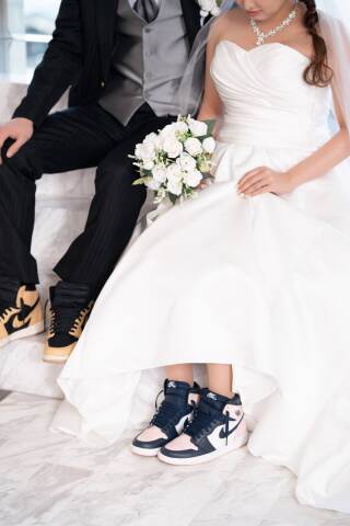 白いウエディングドレス