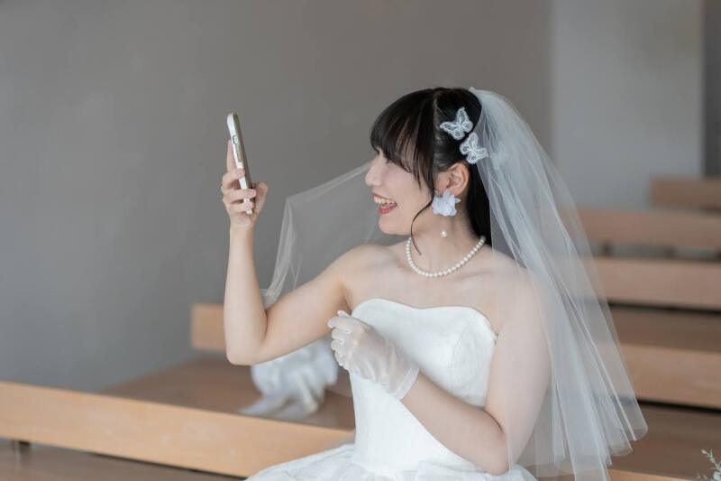 フォトウエディングならでは！普段は見えない角度からの撮影