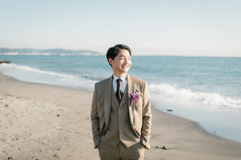 新郎のヘアメイクも人気です！