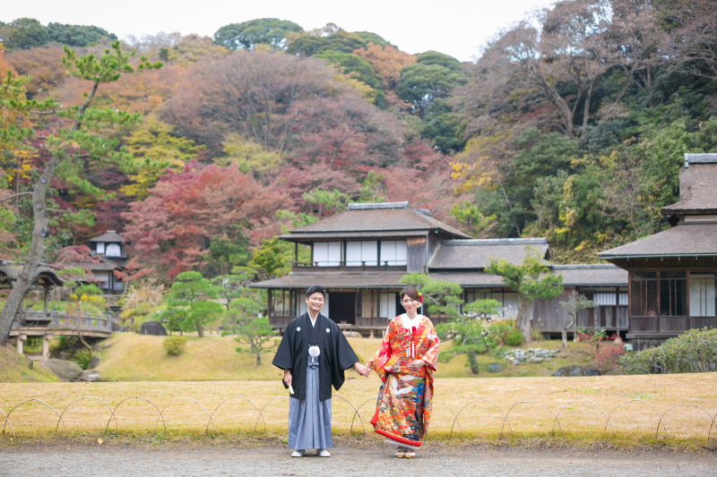 三溪園の紅葉は長く楽しめます♬