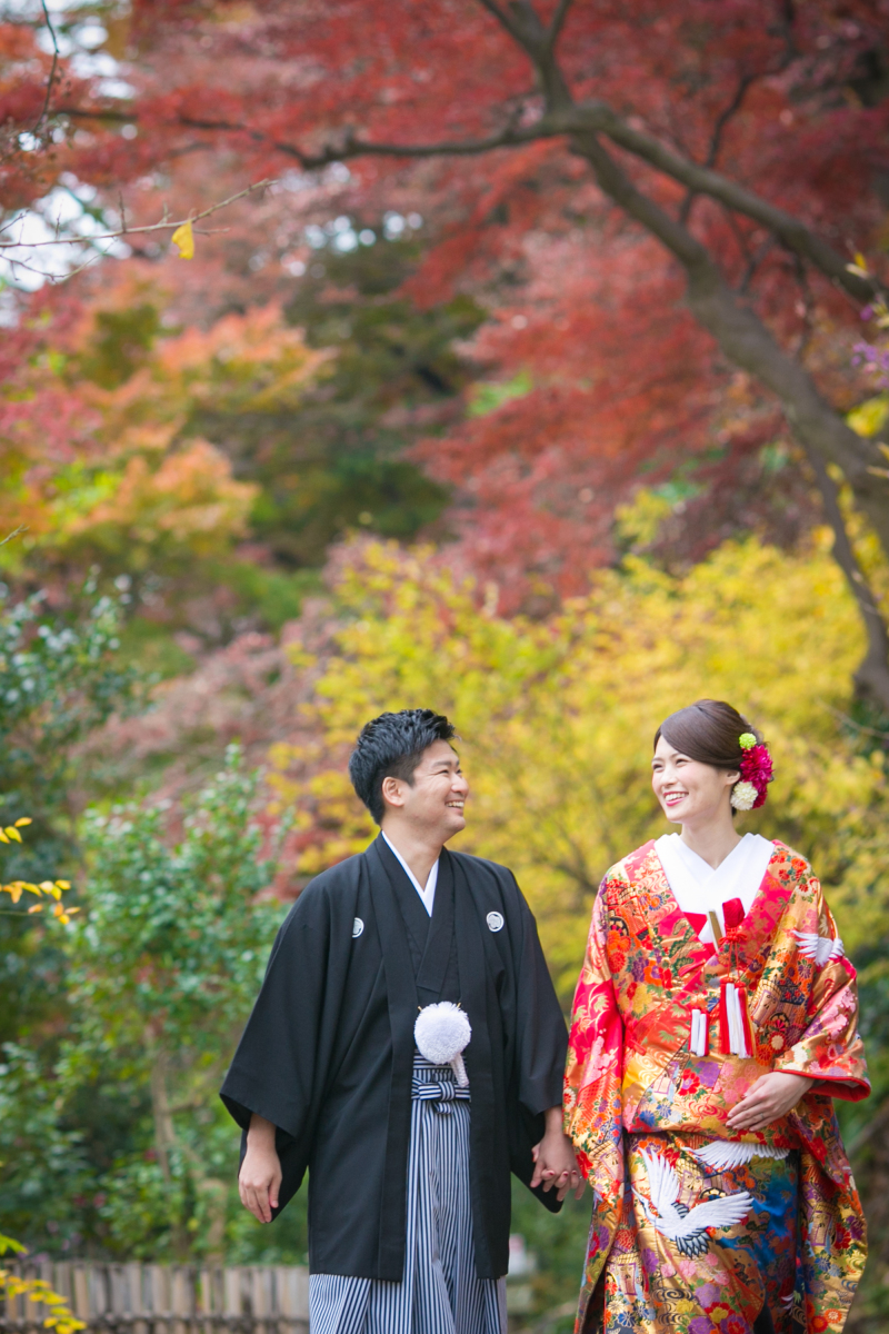 三溪園の紅葉は長く楽しめます♬