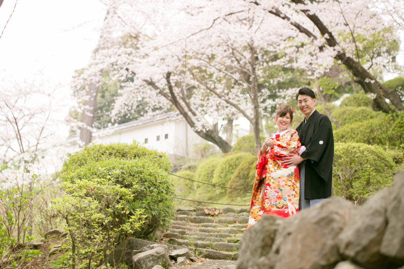 小田原城で桜フォト