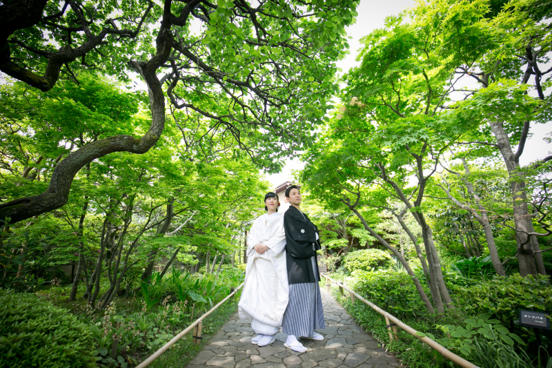 4月前半で人気和庭園での撮影はいかがですか?