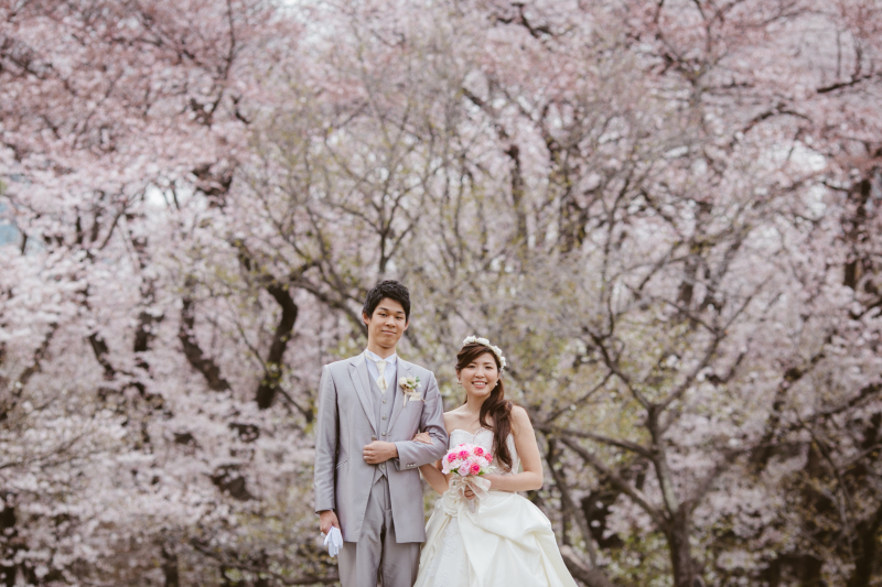 桜の洋装ロケーションのご紹介です♡