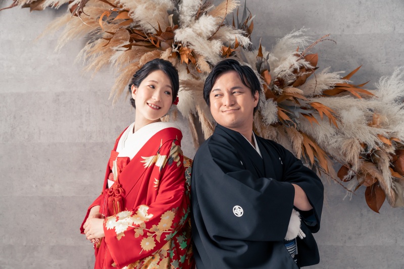ドライフラワーのあるスタジオで・・・♡