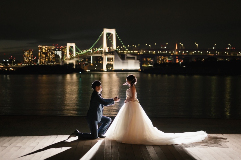 オシャレスポットがいっぱい！　「お台場」で撮るウェディングフォト