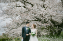 桜のロケーションで結婚式の前撮り・フォトウェディング＊