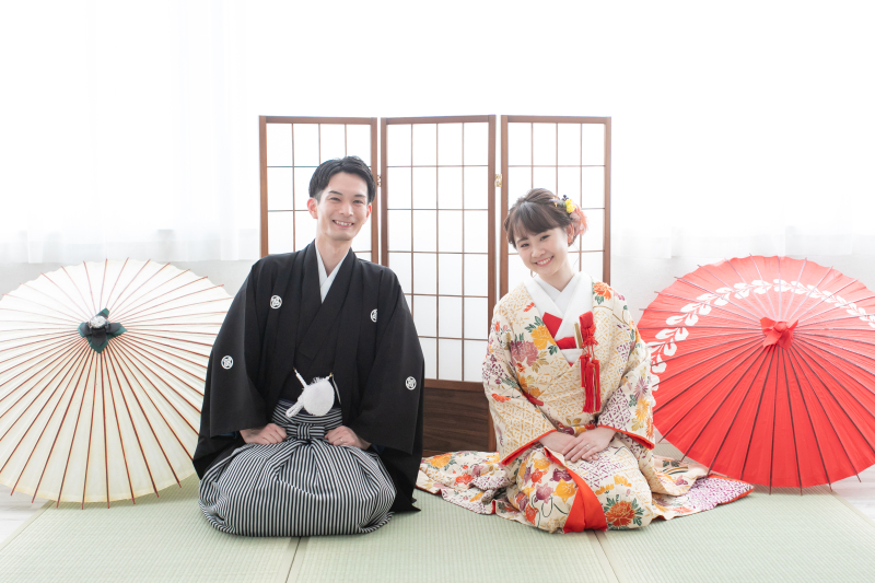 おすすめお座りショット　和装なら正座でおごそかに