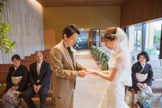 結婚式のようなシーンの撮影を♪