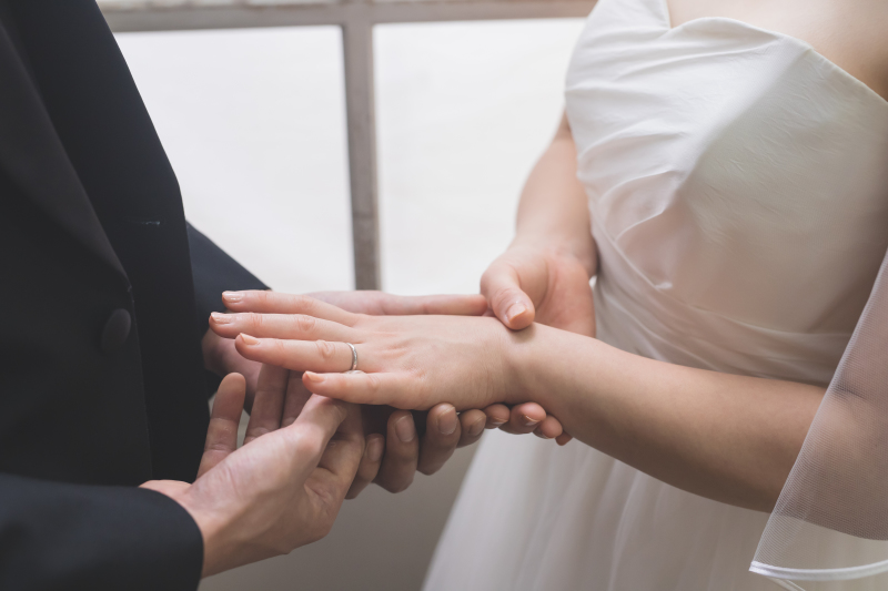 結婚式のようなシーンの撮影を♪