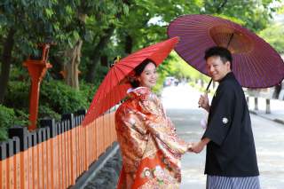 一生に一度のフォトウエディングは京都高級織物西陣織の打掛で♡