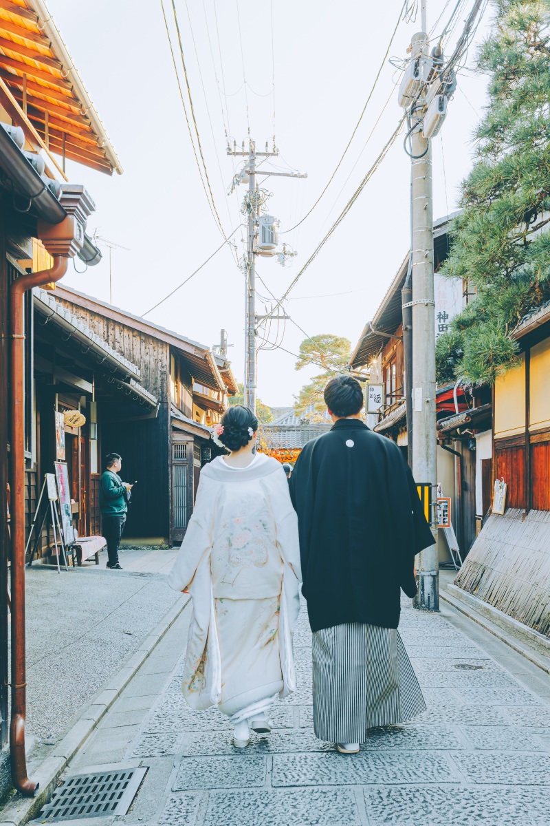 京都らしい街中での撮影