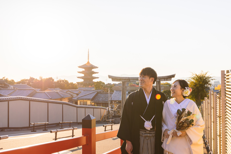 京都らしい街中での撮影