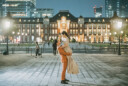 結婚式に使えるムービー付き!東京駅ナイトフォトプラン(洋装1着 99,000円)