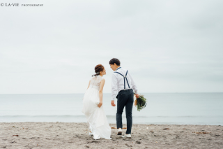 海 &times; ウェディングドレス