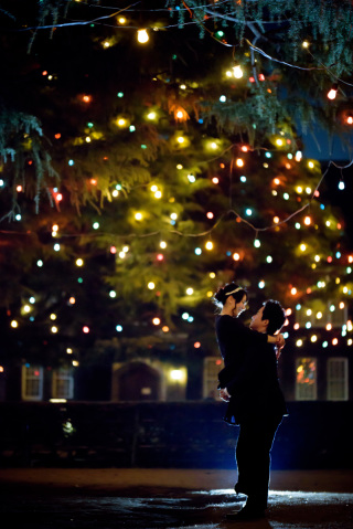 思い出の母校でイルミネーション撮影