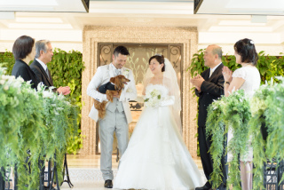 愛犬と一緒に結婚式!