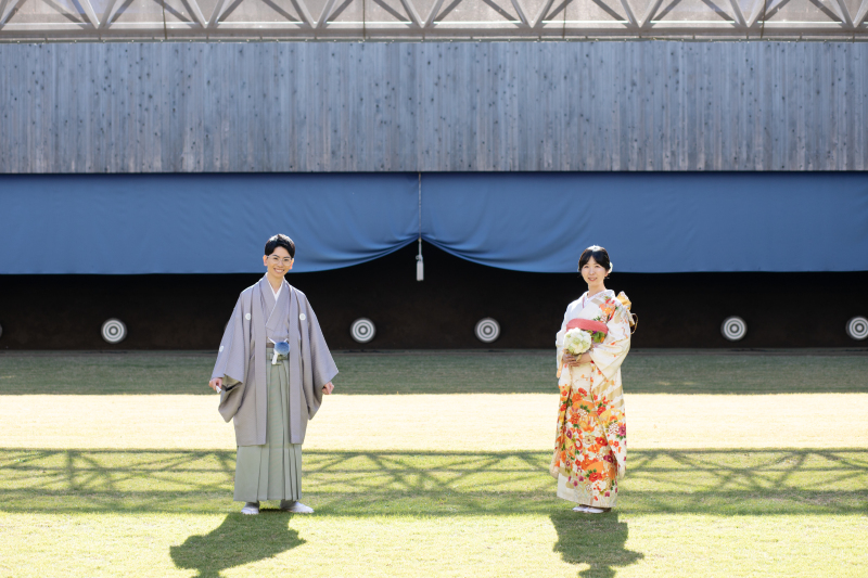 弓道場で？思い出の場所で和装撮影！