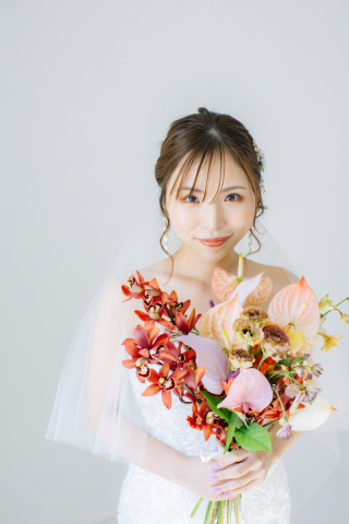 【パール&生花】ヘアアレンジ