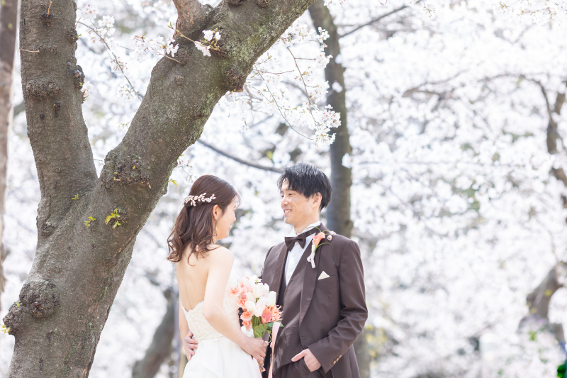 撮影当日から写真完成まで!桜フォトウェディングの一日
