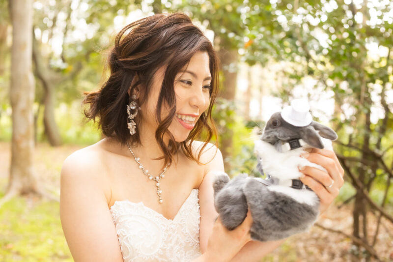 【貸切スタジオ】うさぎちゃんと一緒にフォトウェディング