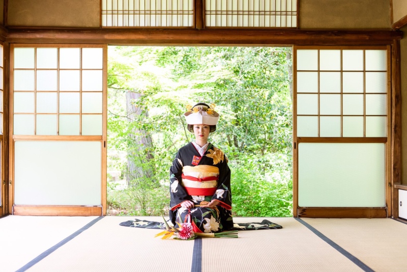 本振袖での前撮り