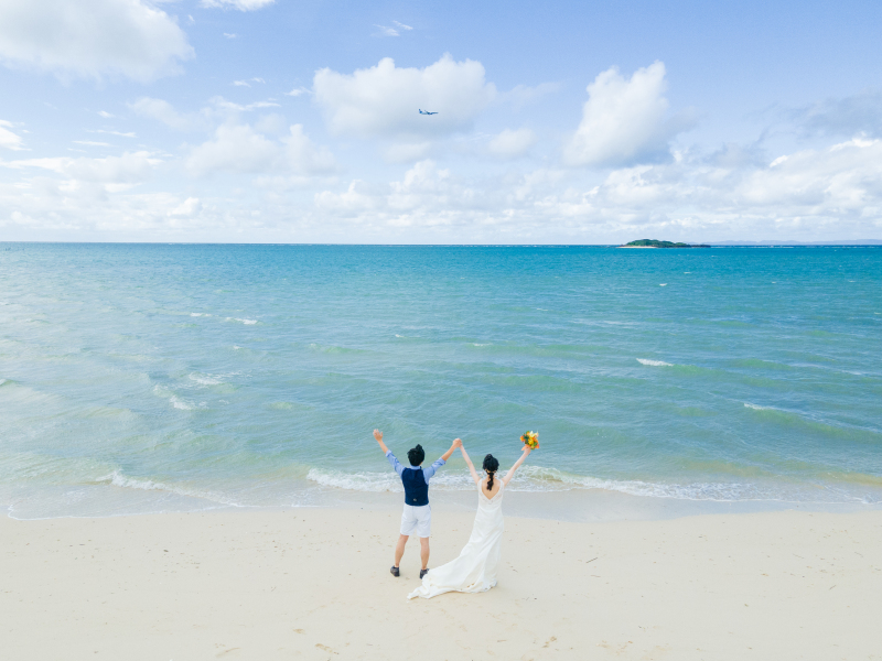 沖縄の大きな海はドローンで写しましょう〜♡