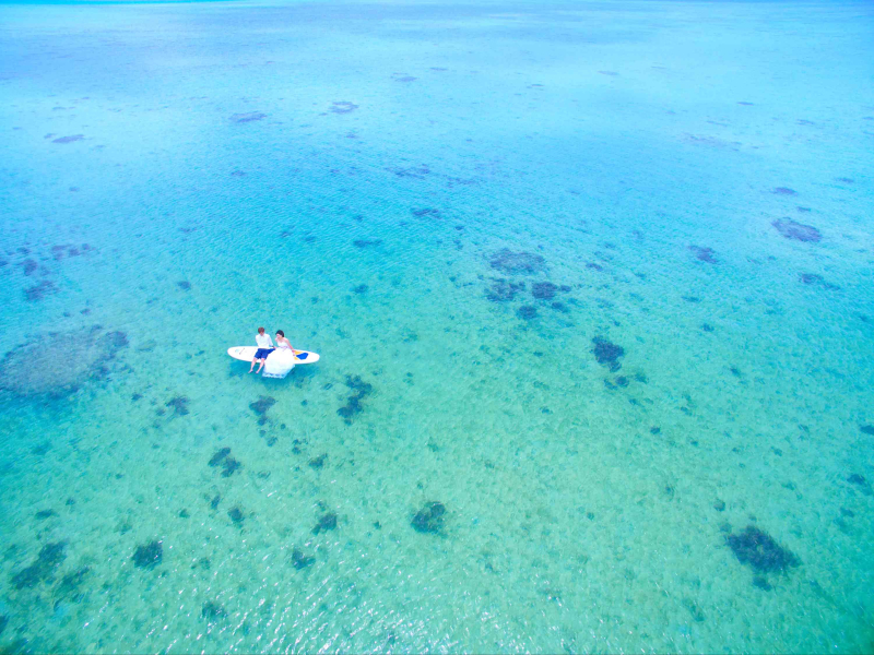 沖縄の大きな海はドローンで写しましょう〜♡