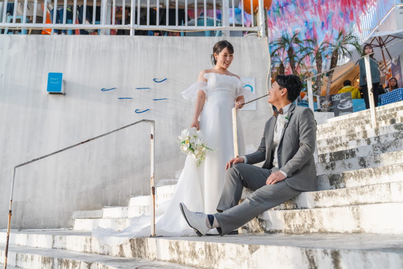 ご懐妊された方もご安心下さい!!ドレスのサイズも沢山のご用意ございます!