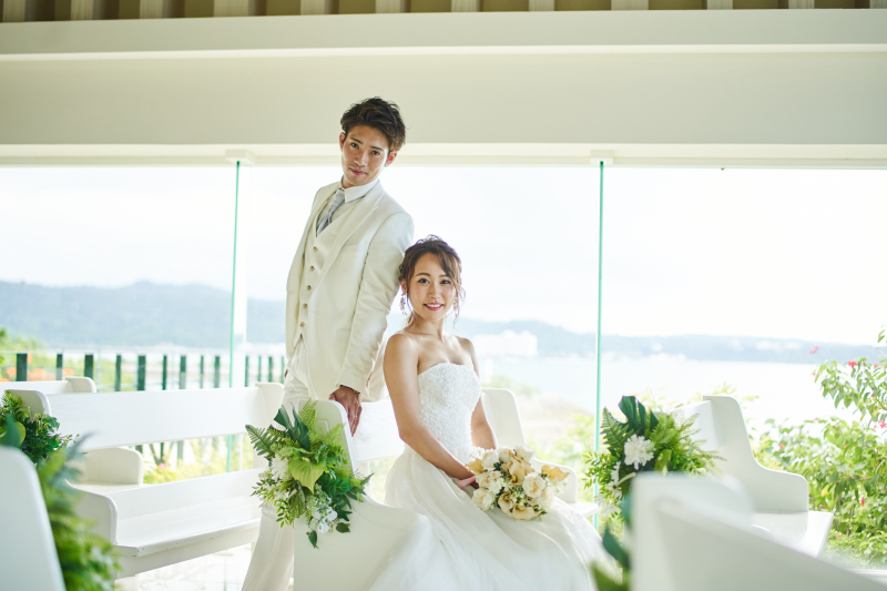 ビーチ&times;チャペル撮影可能です♡沖縄らしいチャペルと沖縄感じる海で大満喫♡