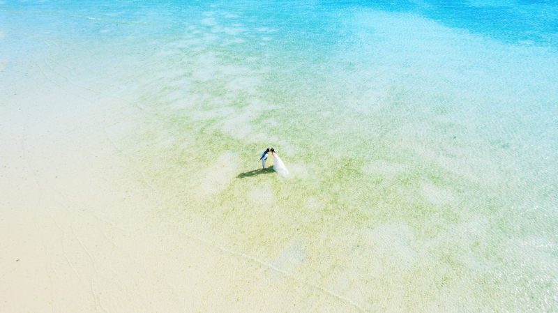 沖縄の大きな海はドローンで写しましょう〜♡