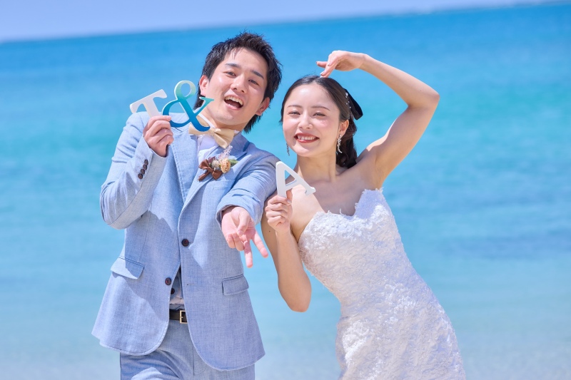 ビーチ&times;チャペル撮影可能です♡沖縄らしいチャペルと沖縄感じる海で大満喫♡