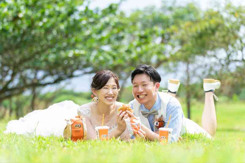 ビーチ撮影単品もいいけれど・・沖縄を感じれるグリーン撮影もとても人気なんです！