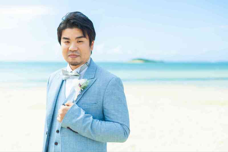 ご新郎様のヘアセット