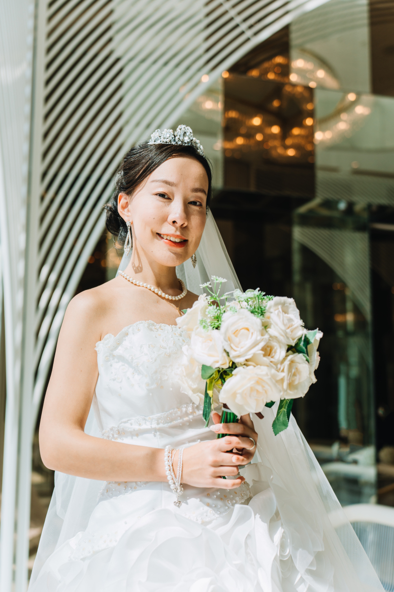 ドレスと髪型に合わせたヘッドアクセサリー★