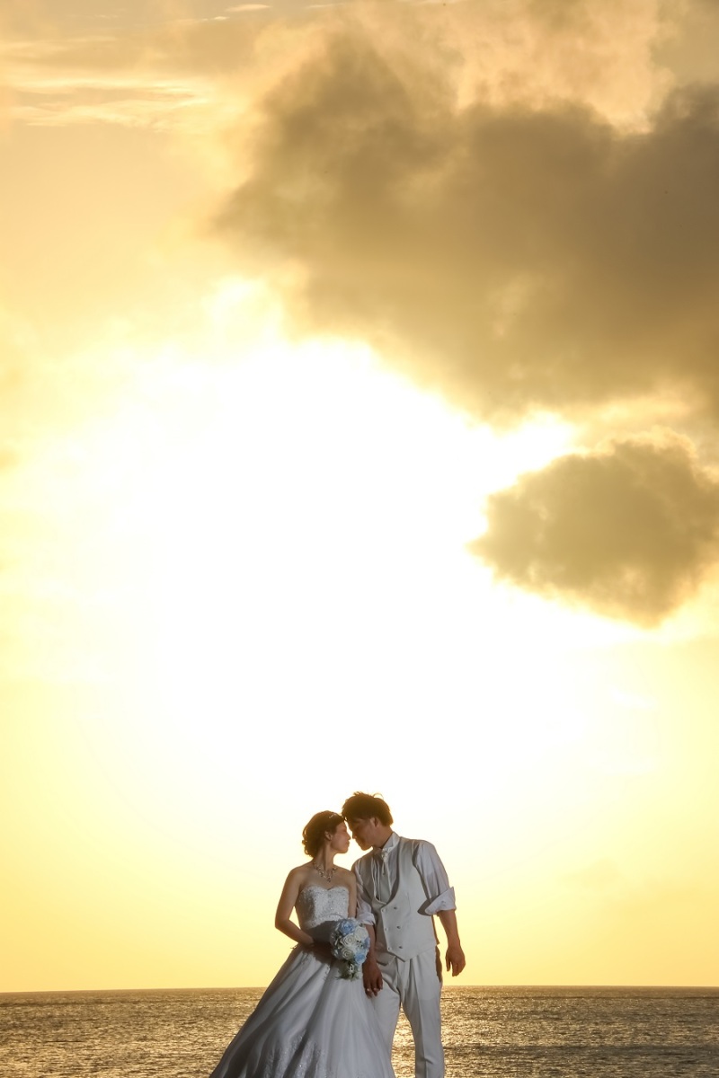 夕暮れをバックに素敵な写真を♪