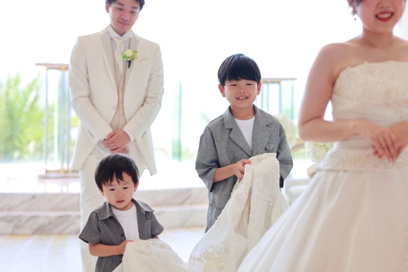 \ベビーシッターがいます/でお子様連れでも安心の撮影を