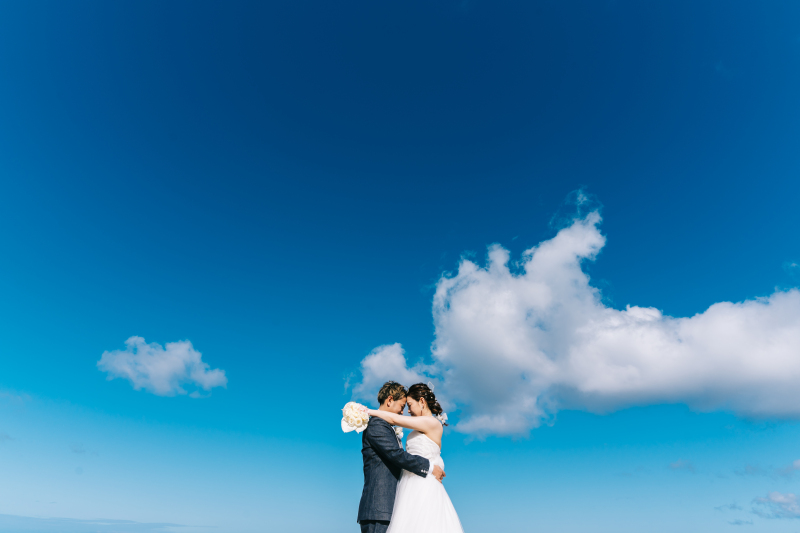 夏の高い雲×青い空
