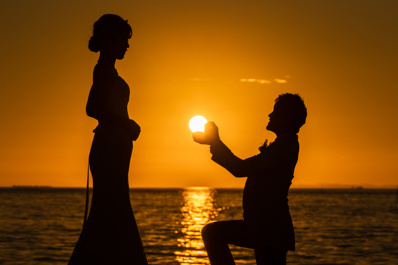 撮影ポーズ★サンセット&times;ビーチ