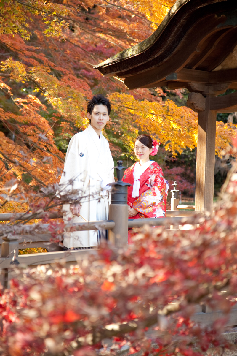 三景園ロケーションフォト　紅葉シーズン。