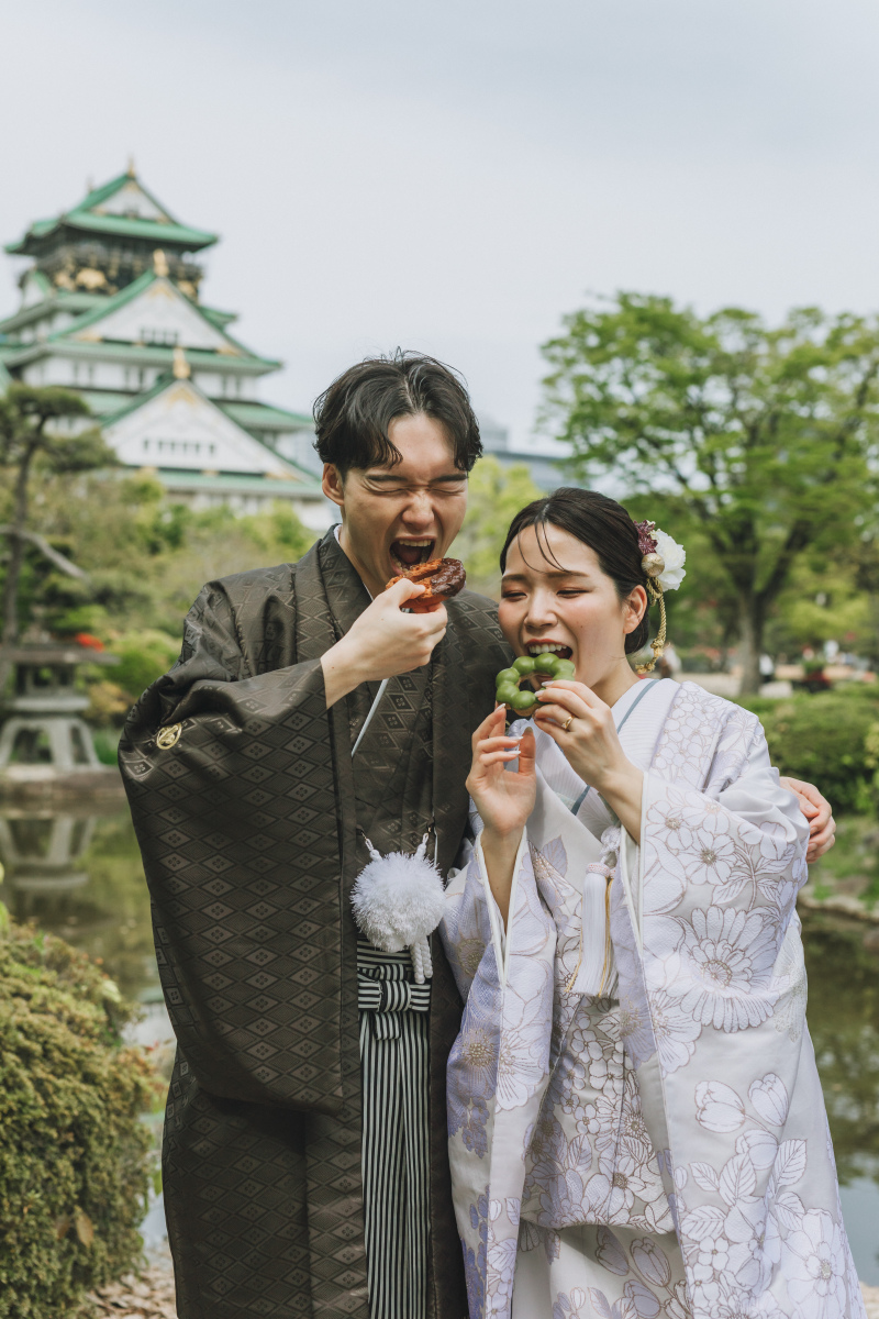 大阪のシンボル【大阪城】で叶える 和装フォトウェディング！