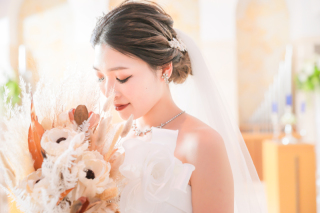 ドライフラワーのブーケで